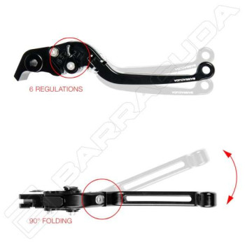 Leviers frein et embrayage Barracuda (YF6127) Yamaha FZ1 FZ8 FZ6 XSR700/900