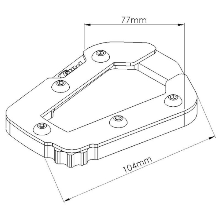 Extension de béquille latérale Puig 20281N Honda CRF1100L AFRICA TWIN Extension de béquille latérale Puig 20281N Honda CRF1100L AFRICA TWIN