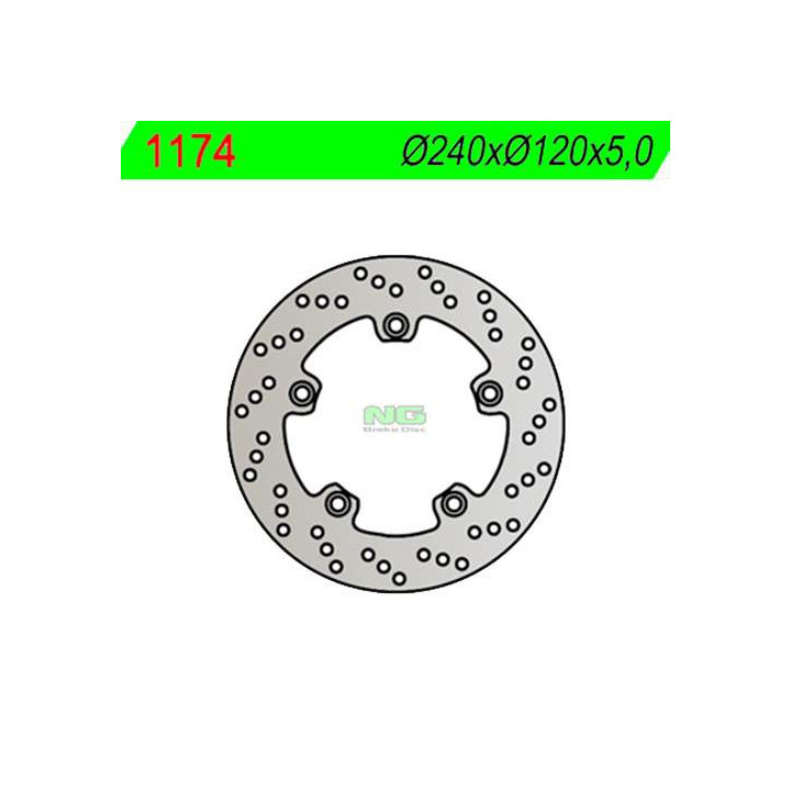 Rear brake disc NG Suzuki GSR 400/600/750, INAZUMA 250, GLADIUS, BANDIT 650/1250
