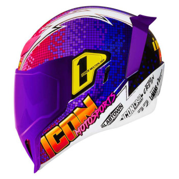 Casque moto Icon AIRFLITE QUARTERFLASH PURPLE Casque moto Icon AIRFLITE QUARTERFLASH PURPLE