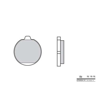 Plaquettes de frein organique BREMBO 07KA0414
