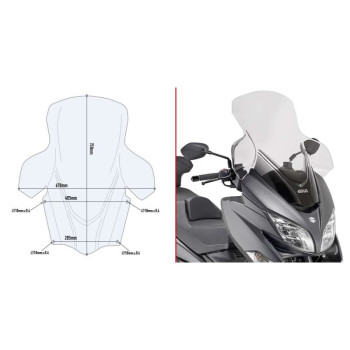 Bulle incolore Givi (D3115ST) Suzuki BURGMAN 400