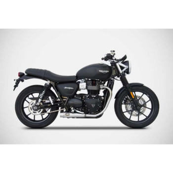 Approved mufflers (x2) Zard INOX Triumph STREET TWIN