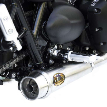 Approved mufflers (x2) Zard INOX Triumph STREET TWIN