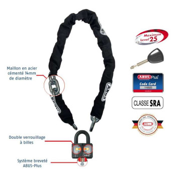 Chaîne moto SRA ABUS Granit 37RK/70/14KS 180
