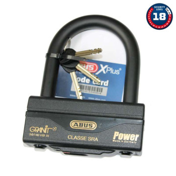 Antivol moto SRA U ABUS Granit Power 58/140HB III SL 100x84