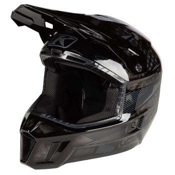 Casque moto cross Klim F3 PRO CARBON STRIKER Gloss Black