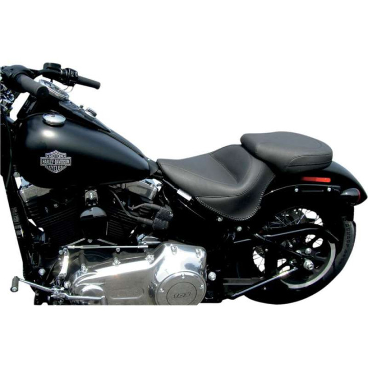 Selle confort passager Mustang SOLO WIDE Harley Davidson Softail FXS/FLS
