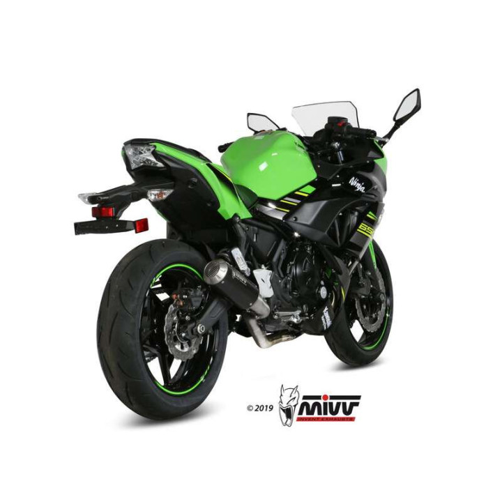 Ligne complète Mivv MK3 Inox noir (K.044.SM3B) Kawasaki Ninja 650/Z650