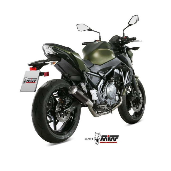 Ligne complète Mivv MK3 Inox noir (K.044.SM3B) Kawasaki Ninja 650/Z650