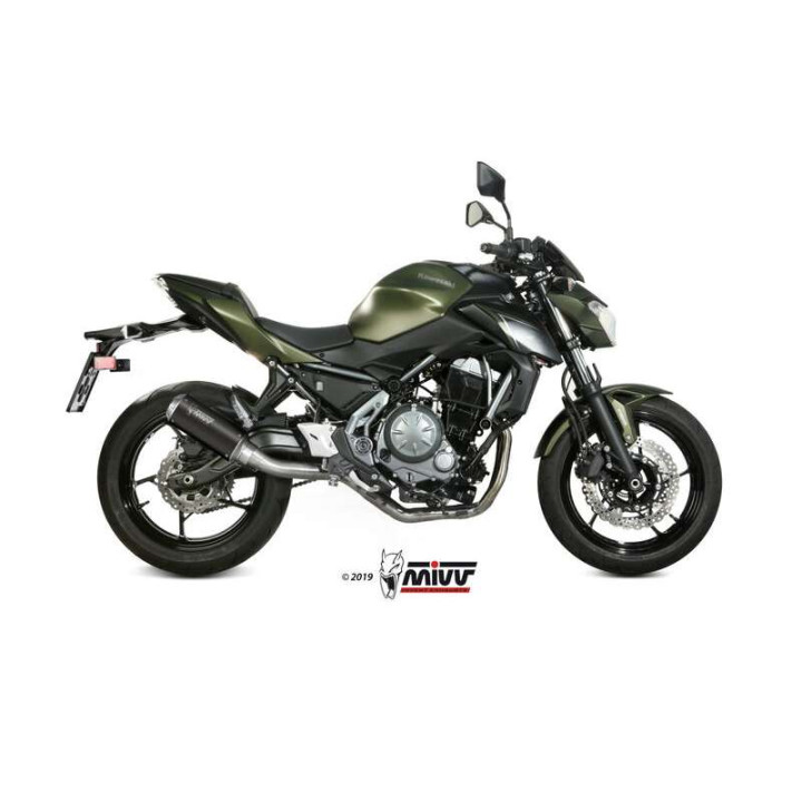 Ligne complète Mivv MK3 Inox noir (K.044.SM3B) Kawasaki Ninja 650/Z650