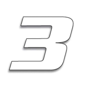 Numéros de course 3 (x3) SX 200x250mm Numéros de course 3 (x3) SX 200x250mm