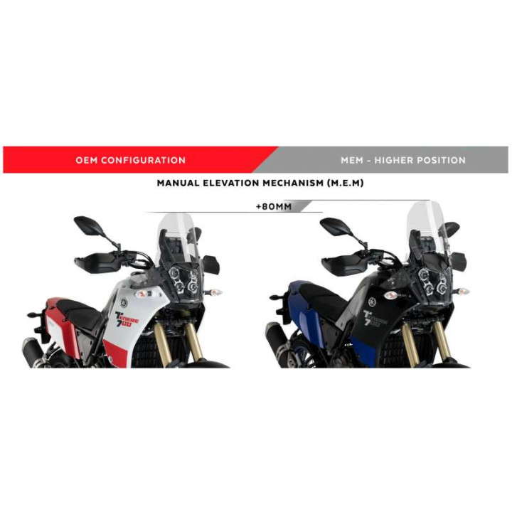 Support réglable (3732N) pour bulle Puig Yamaha TÉNÉRÉ 700