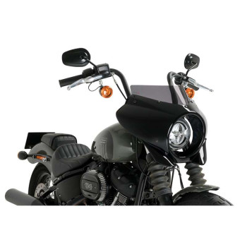 Semi-carénage Puig MIRAGE SPORT Noir Brillant (21331) HARLEY DAVIDSON SOFTAIL STREET BOB 21-