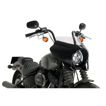Semi-carénage Puig MIRAGE SPORT Noir Brillant (21331) HARLEY DAVIDSON SOFTAIL STREET BOB 21-
