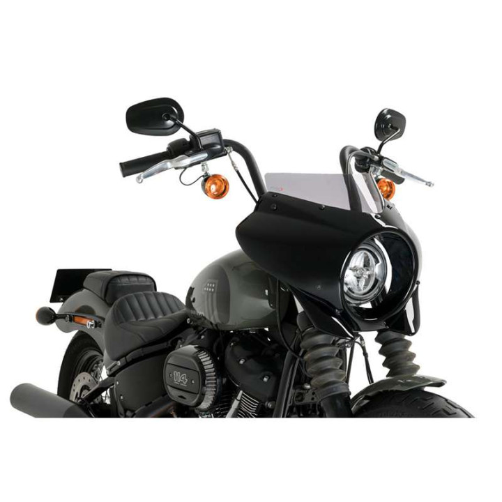 Semi-carénage Puig MIRAGE SPORT Noir Brillant (21331) HARLEY DAVIDSON SOFTAIL STREET BOB 21- Semi-carénage Puig MIRAGE SPORT Noir Brillant (21331) HARLEY DAVIDSON SOFTAIL STREET BOB 21-