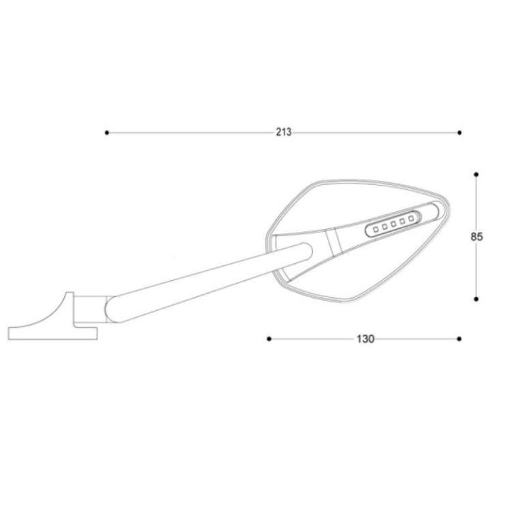Barracuda SKIN XR INDICATOR B-LUX motorcycle mirrors