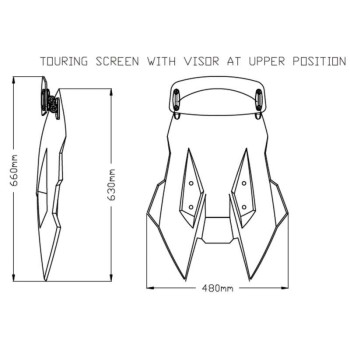 Bulle Puig TOURING avec spoiler (20412H) DL1050 V-STROM Bulle Puig TOURING avec spoiler (20412H) DL1050 V-STROM