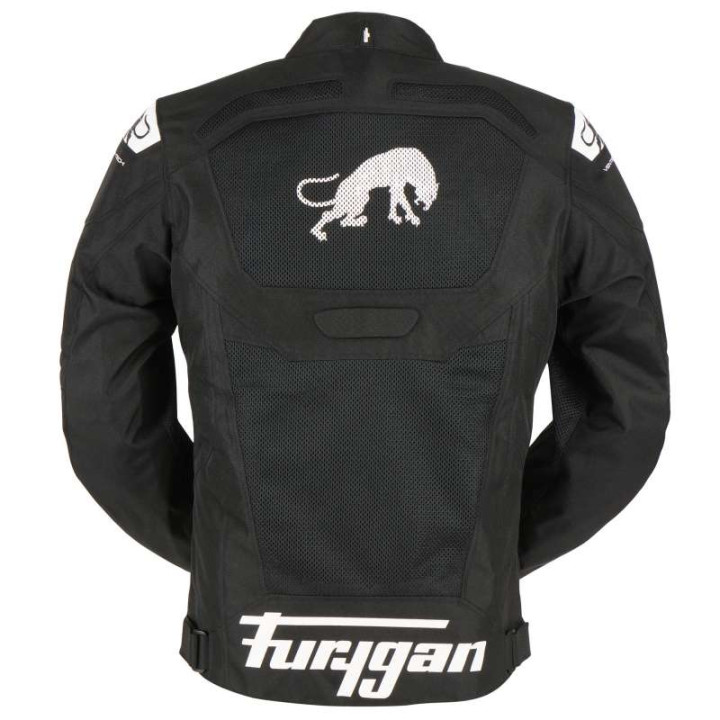 Summer motorcycle jacket Furygan ATOM VENTED EVO Black/White