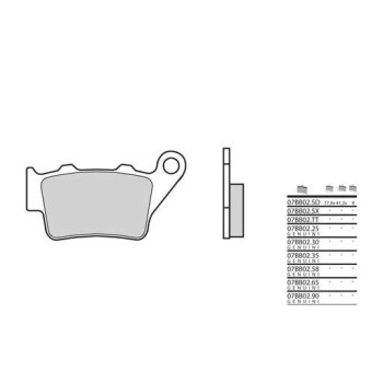 Plaquettes de frein sinter racing BREMBO 07BB02SX