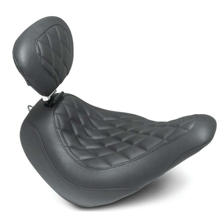 Selle confort Mustang SOLO WIDE TRIPPER DIAMANT + dosseret Harley-Davidson FLSB/FXLR 18-