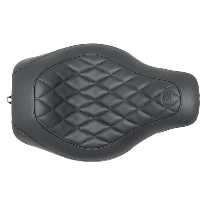 Selle confort Mustang SOLO WIDE TRIPPER DIAMANT + dosseret Harley-Davidson FLSB/FXLR 18-