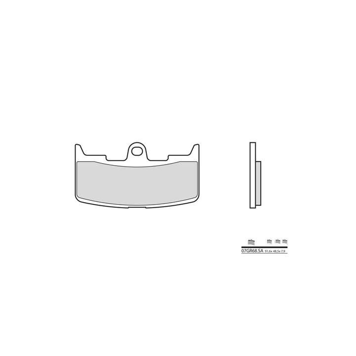 Plaquettes de frein sinter BREMBO 07GR68SA
