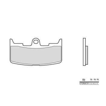 Plaquettes de frein sinter BREMBO 07GR68SA
