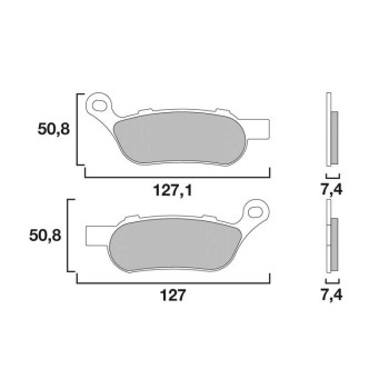 Plaquettes de frein moto sinter Brembo 07HD07SP