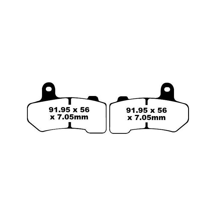 Plaquettes de frein sinter EBC FA409HH Harley FLH 08-16 V-ROD 06-16