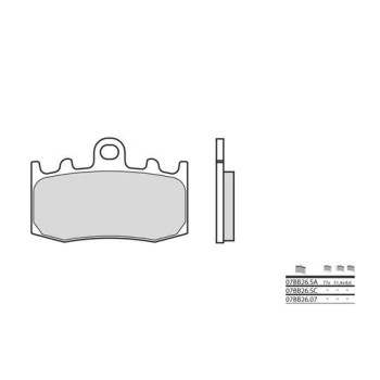 Plaquettes de frein sinter BREMBO 07BB26LA