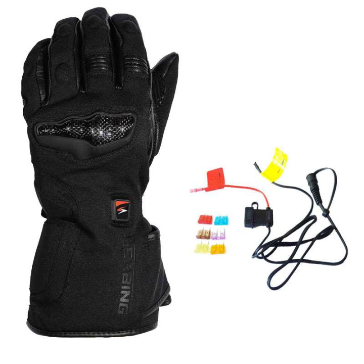 Heated motorcycle gloves Gerbing XTREME DEFENDER TEX + Battery cable Gerbing 12 Volts