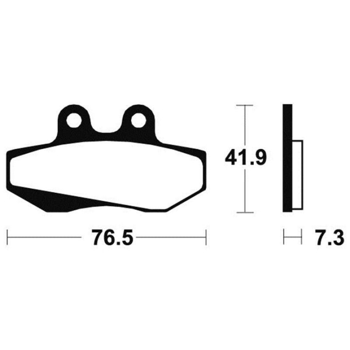 Brake plates organic motorcycle Tecnium MA152