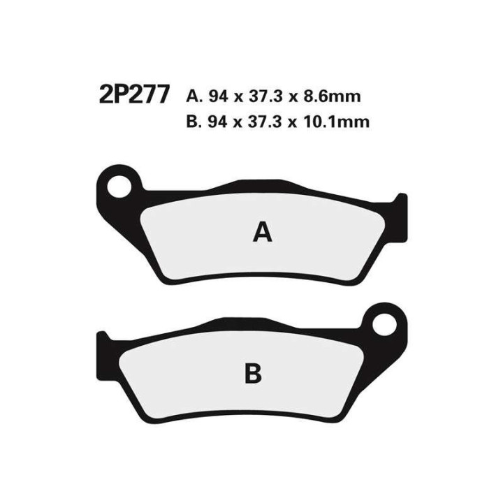Semi-metal brake pads Nissin 2P277 NS