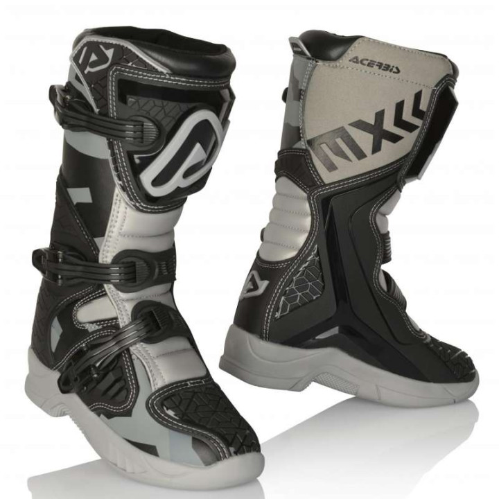 Acerbis X-TEAM KID MOTORCYCLE CROSS BOOTS BLACK/GREY Acerbis X-TEAM KID MOTORCYCLE CROSS BOOTS BLACK/GREY