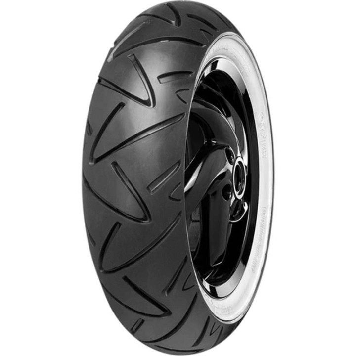 Pneu avant/arrière flancs blancs Continental CONTI TWIST WW 130/70-12 62P
