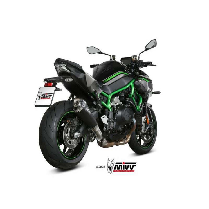Silencieux Mivv DELTA RACE Inox noir (K.053.LDRB) Kawasaki Z1000 H2/SE