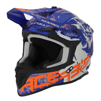 Casque moto cross Acerbis LINEAR 22.06 GRIS/BLEU