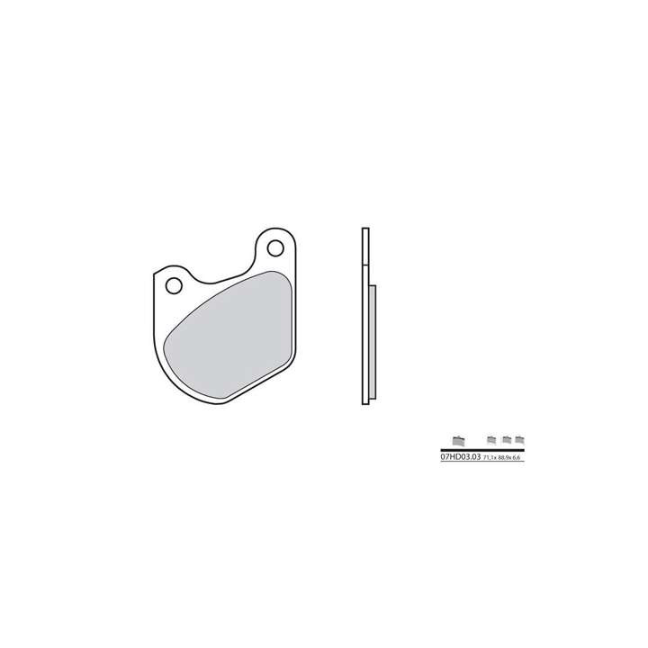 Plaquettes de frein organique BREMBO 07HD0303