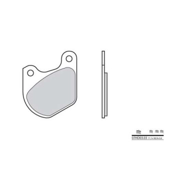 Plaquettes de frein organique BREMBO 07HD0303