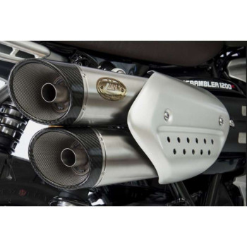 Zard INOX/CARBONE Triumph SCRAMBLER 1200-approved muffler