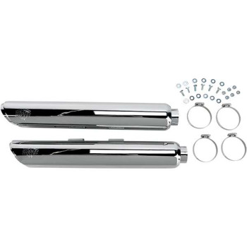 Silencers Vance & Hines TWIN SLASH CHROME (16843) Harley SOFTAIL fatboy 07-17
