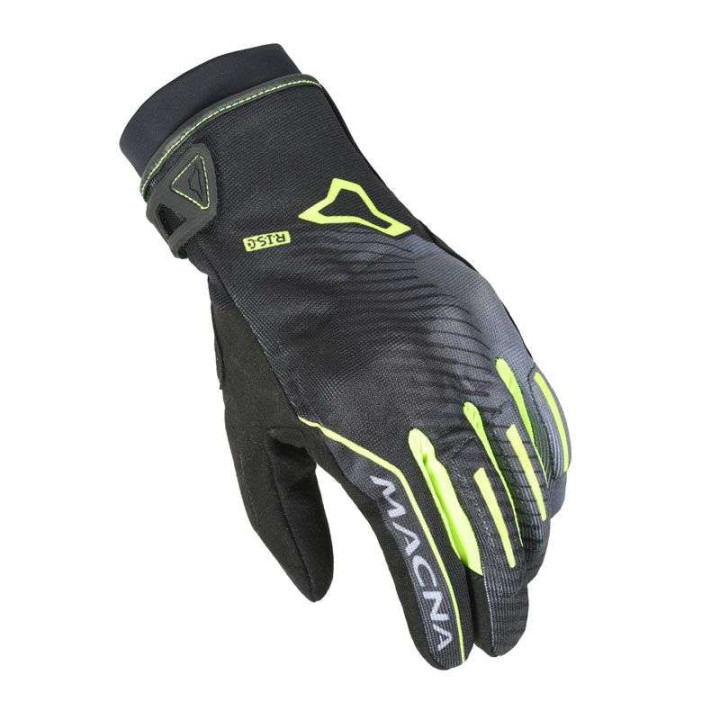 Gants moto Macna CREW RTX Noir/Jaune Fluo