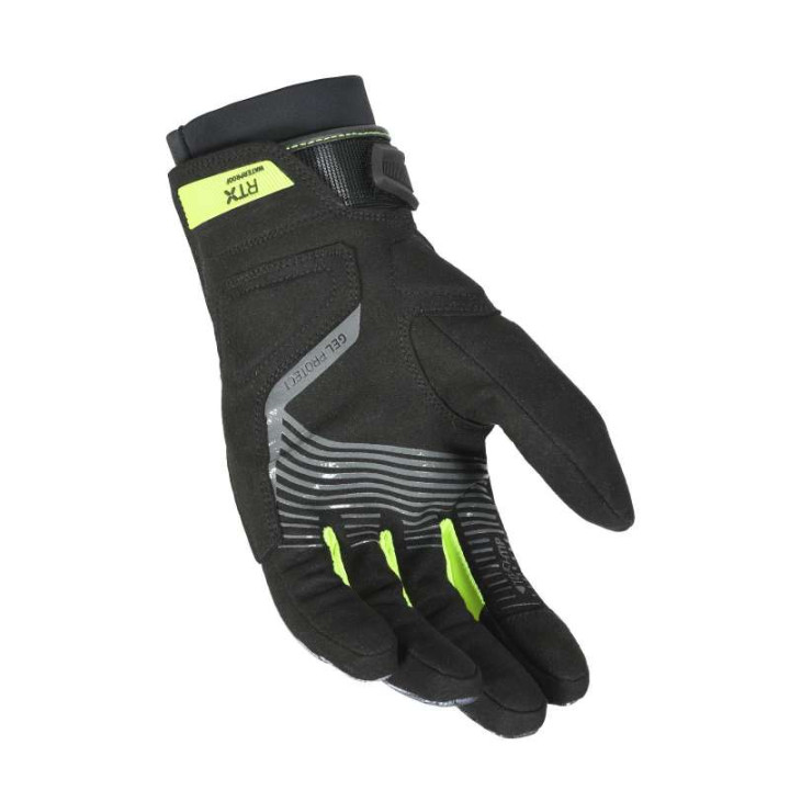 Gants moto Macna CREW RTX Noir/Jaune Fluo