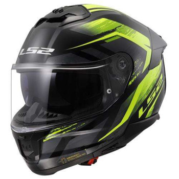 Casque moto LS2 FF808 STREAM II FURY Noir/Jaune 22.06