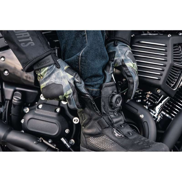 Icon STORMHAWK motorcycle boots Black