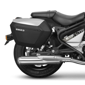 Kit valises Shad SH23 capots alu + supports 3P (R0SP63IF) Royal Enfield SUPER METEOR 650