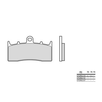 Plaquettes de frein sinter BREMBO 07GR62LA