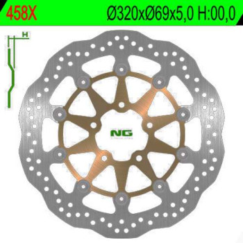 Disque de frein avant NG pétales GSX-R 600/750 96-03 GSX-R 1000 K1/K2 Hayabusa 1300