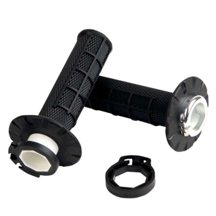Poignées moto cross 2T/4T ODI LOCK-ON V2 EMIG NOIR/NOIR